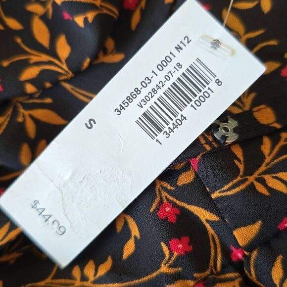 Old Navy black/gold/red faux wrap dress, nwt, s - Picture 9 of 9